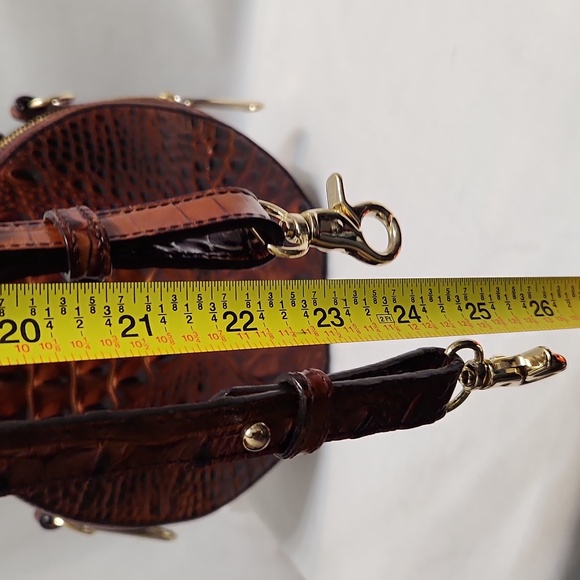 Brahmin Lane Crossbody Bag In Peacan Melbourne Croc Embossed Leather - Picture 15 of 15